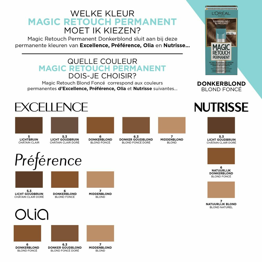 L'Oréal Magic Retouch Permanent 6 Donkerblond95 gr