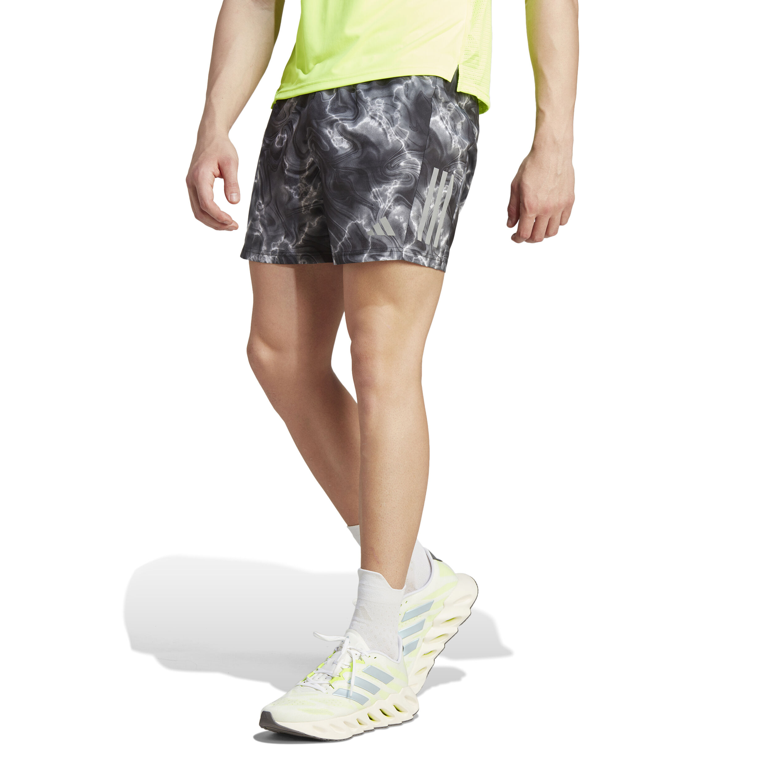 adidas Own The Run 5in AOP Short De Running Hommes - Noir , Multicouleur