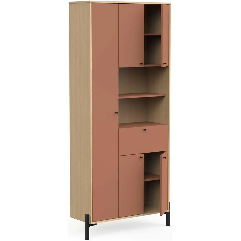 Badkamerkast Elisa - 32,90x83,60x20,50 cm - Kameelbruin/spaanplaat
