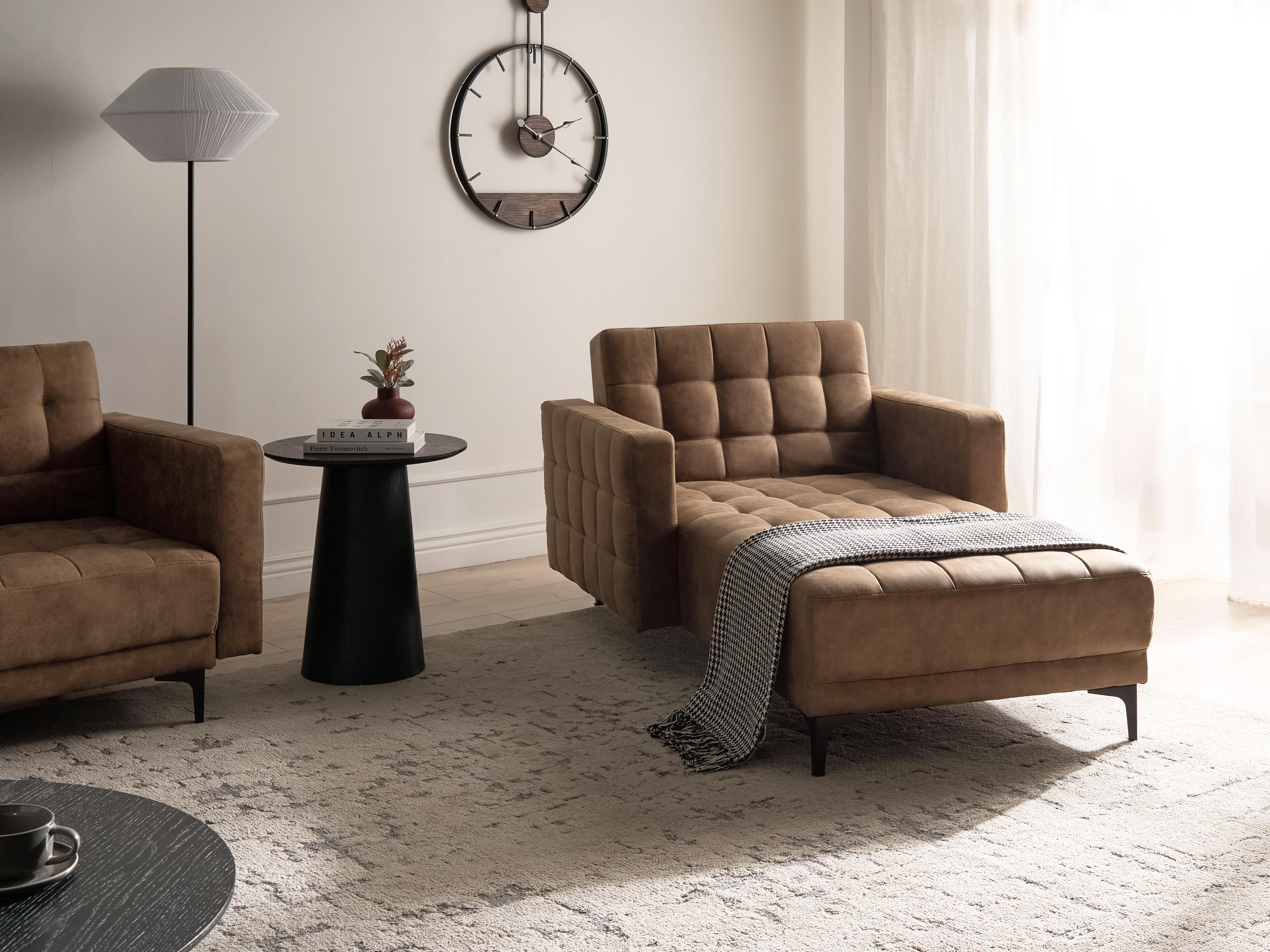 Chaise longue ABERDEEN Kunstleer Bruin