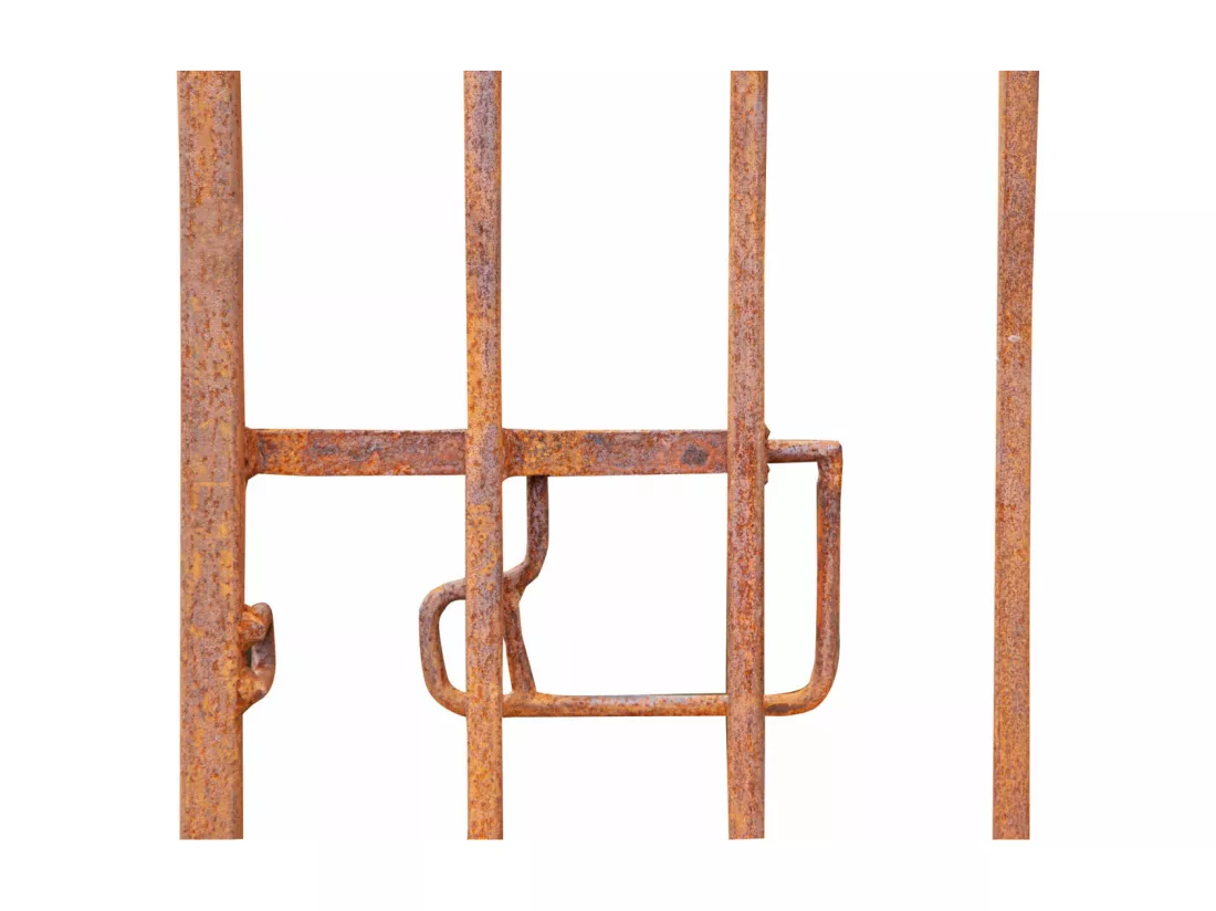 BISCOTTINI Portail en fer - Fer massif avec détails ornementaux anciens - Clôture en fer - Portail en métal - Porte décorative - Portail d'entrée - Mobilier d'extérieur - 96x8x200 cm