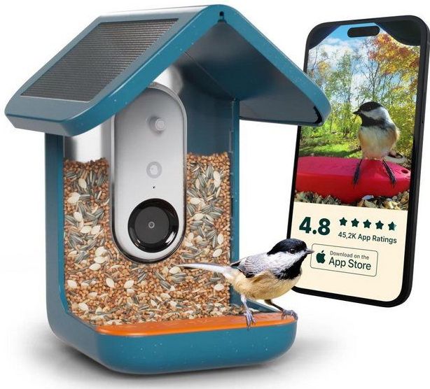 Bird Buddy - Smart Bird Feeder 2.0 - Voederhuisje - Blauw - Met Zonnepanelen