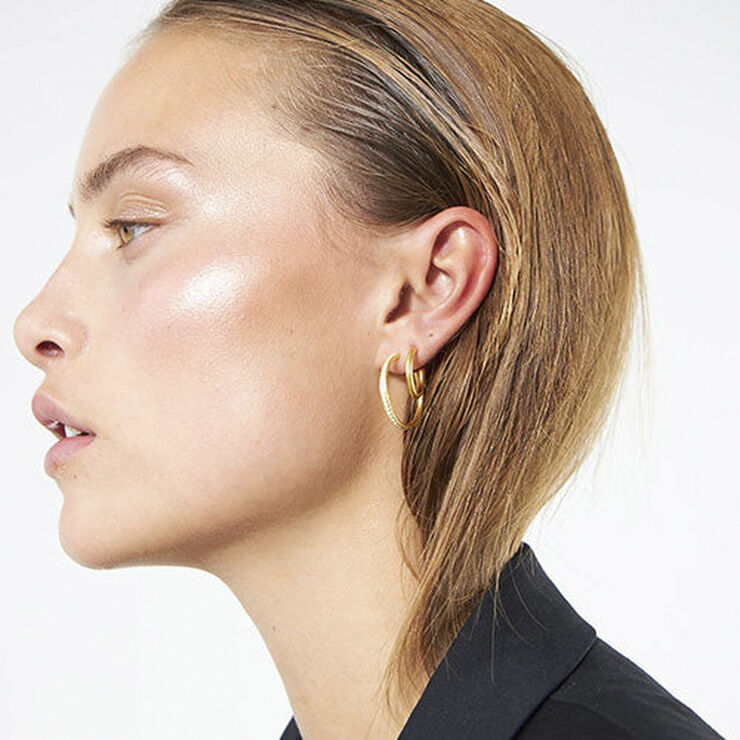 Julie Sandlau Classic Medium Hoops - Gold Guld