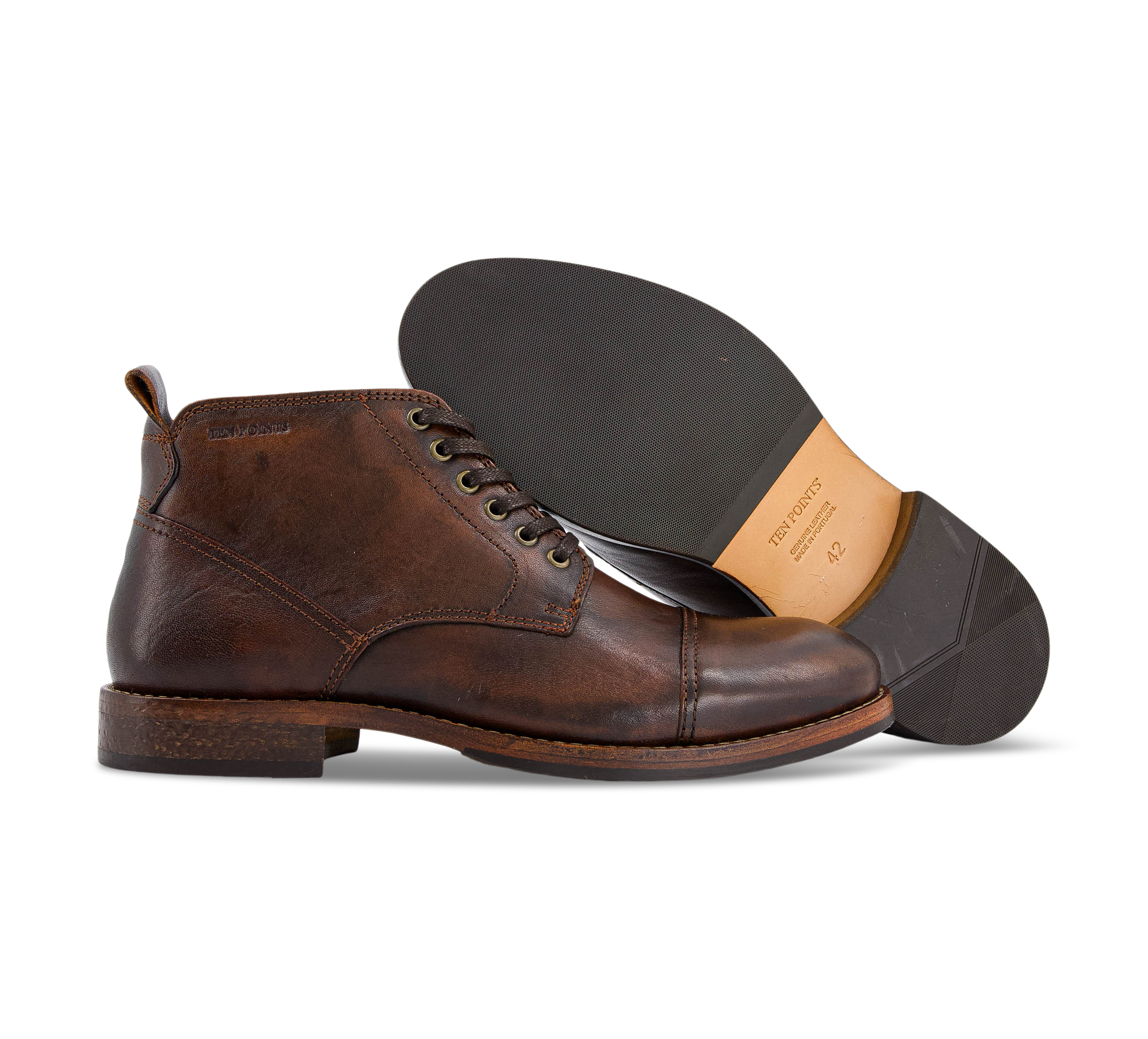Ten Points New Mercury - Schnürboots braun