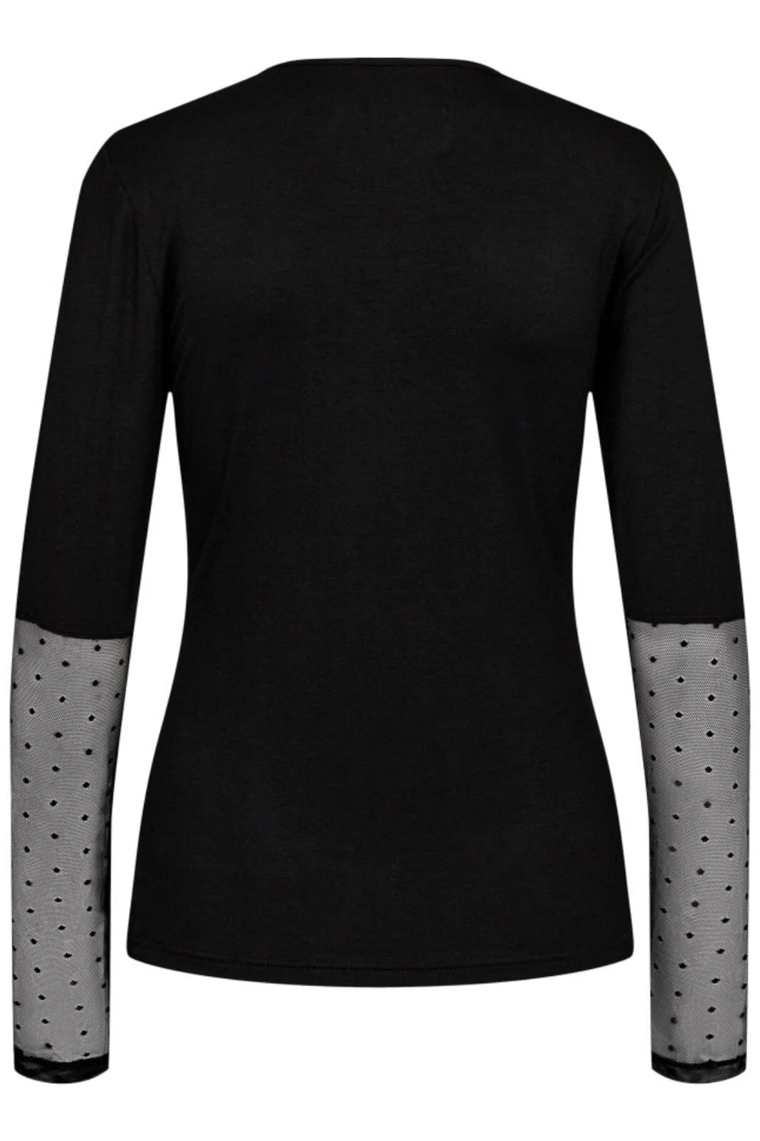 Liberte Isa-Ls-Lace-Sleeve-Blouse black dot