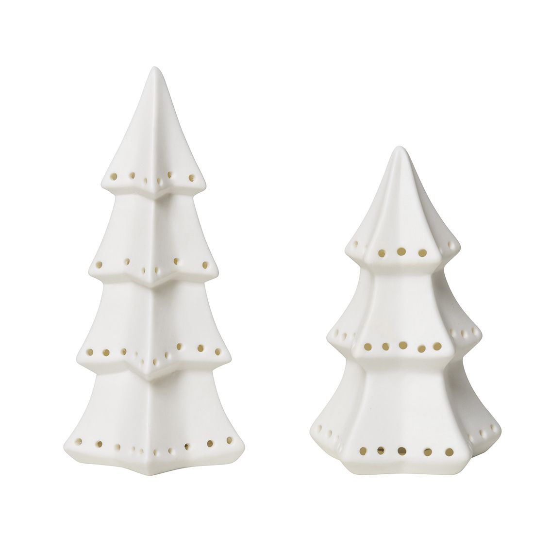 Juletre porselen med led 13,3cm Perry