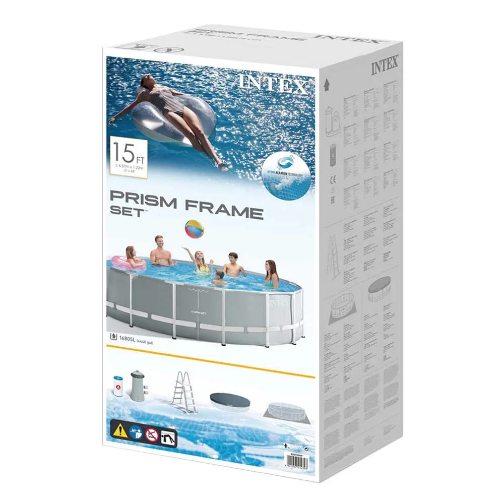 Intex Prism Ø 457x122 cm Stahl Runder Aufstellpool