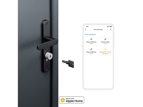 Netatmo NDL-EC, Smartdørlås, Nøkkel, Nøkkelløs, Sort, Grå, Android, iOS, AAA, 4 stykker