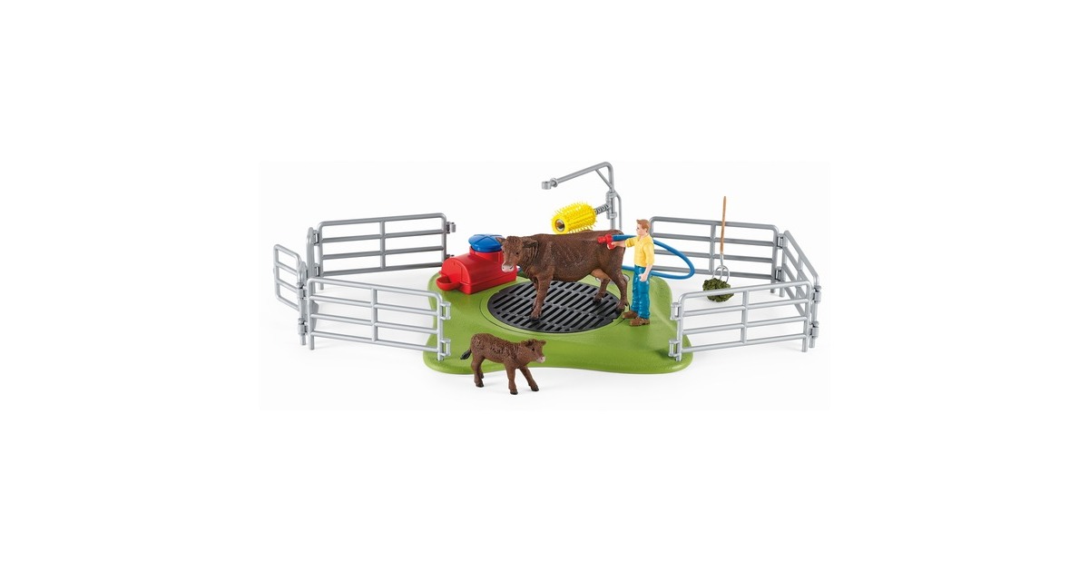 SchleichFarm World - Koe wasstation speelfiguur  (42529)