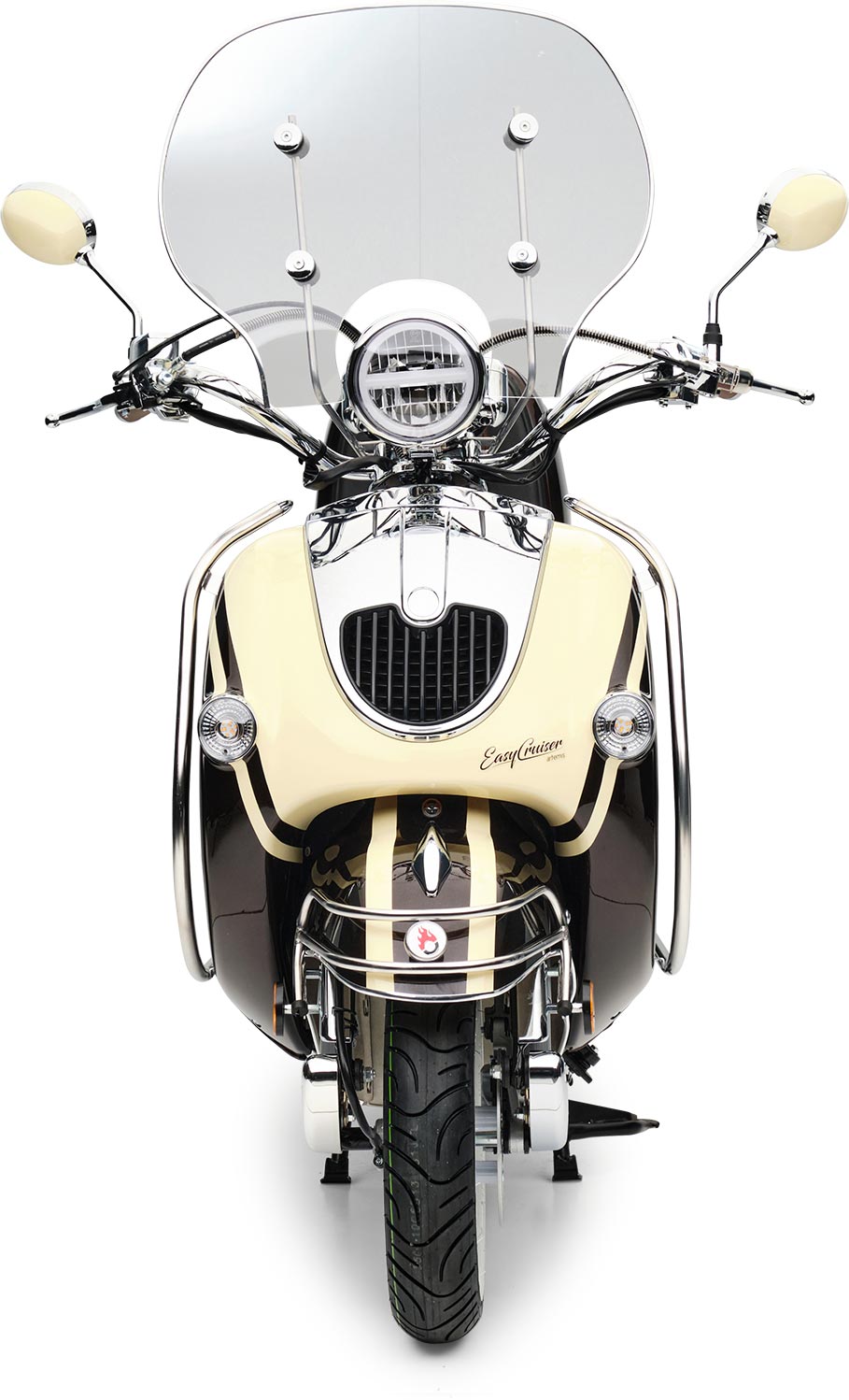 Motorroller Retro EasyCruiser Artemis Braun Beige 50ccm 45 kmh Moped Scooter