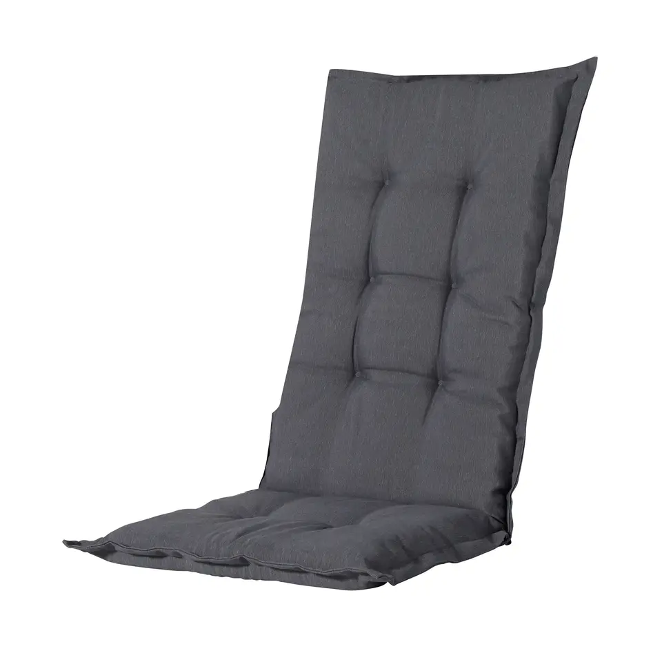 Madison - Tuinstoelkussen Lage Rug Panama grey - Ca. 105x50 cm - Set van 4