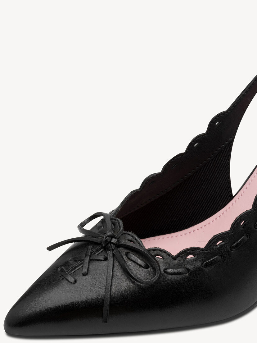 Leren Slingpumps - zwart