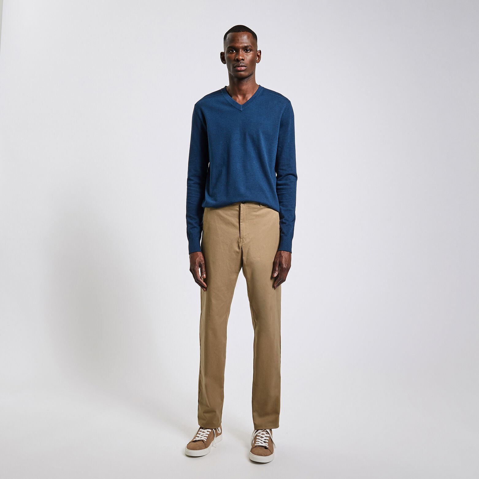 Pantalon chino regular Beige