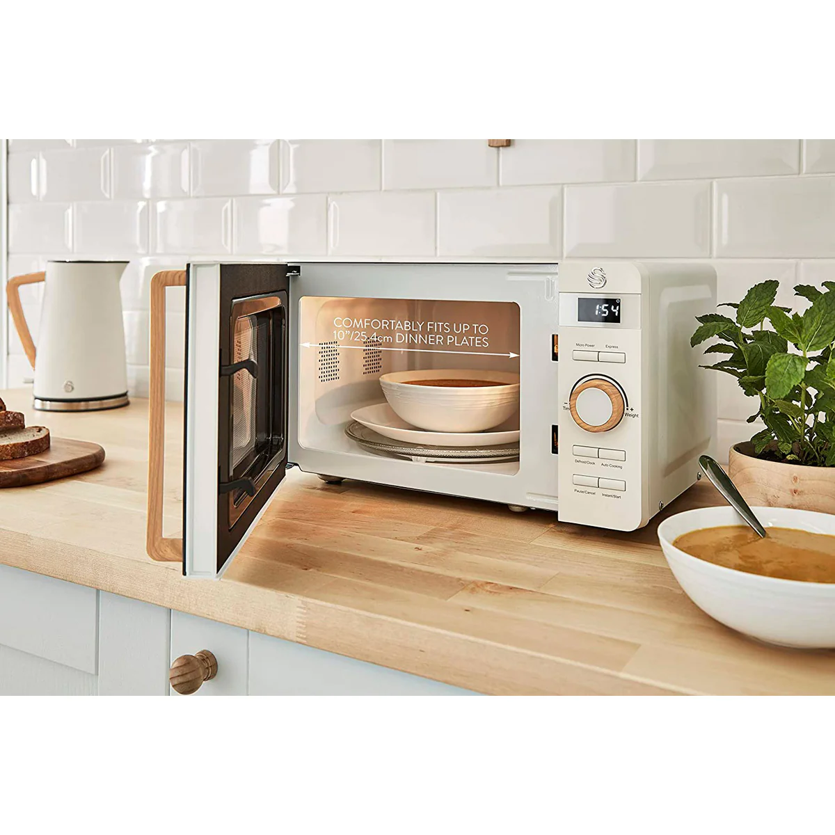 Micro-ondes Digital 20L Design Moderne Nordic 800 Blanc SM22036WHTNEU