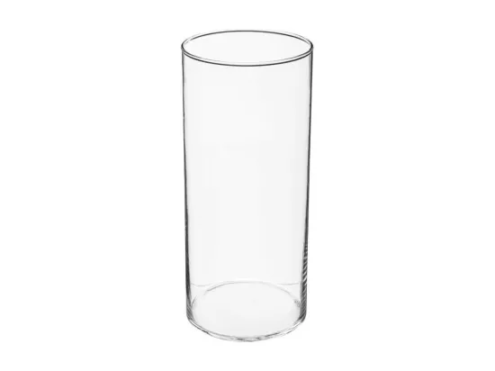Vase Cylindrique en Verre 30cm Transparent