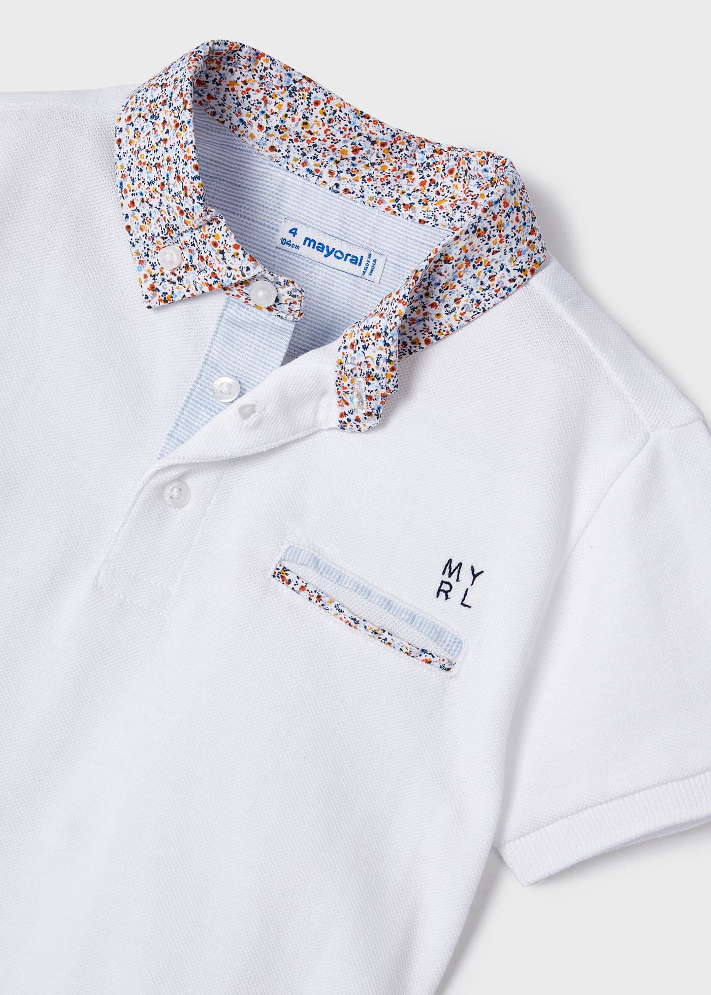 Camisa polo de algodão de manga curta para meninos