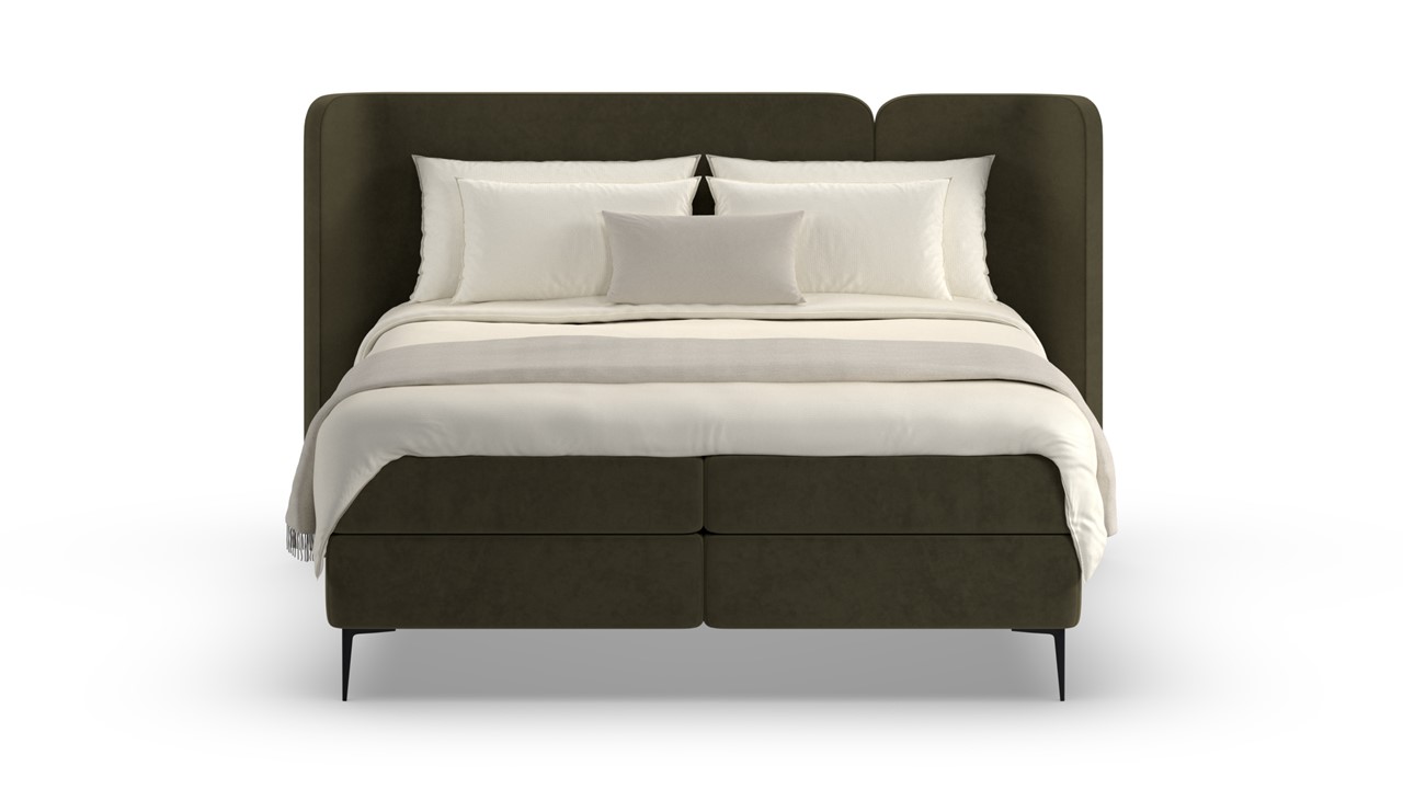 Boxspring Mesa - Soft suede forest