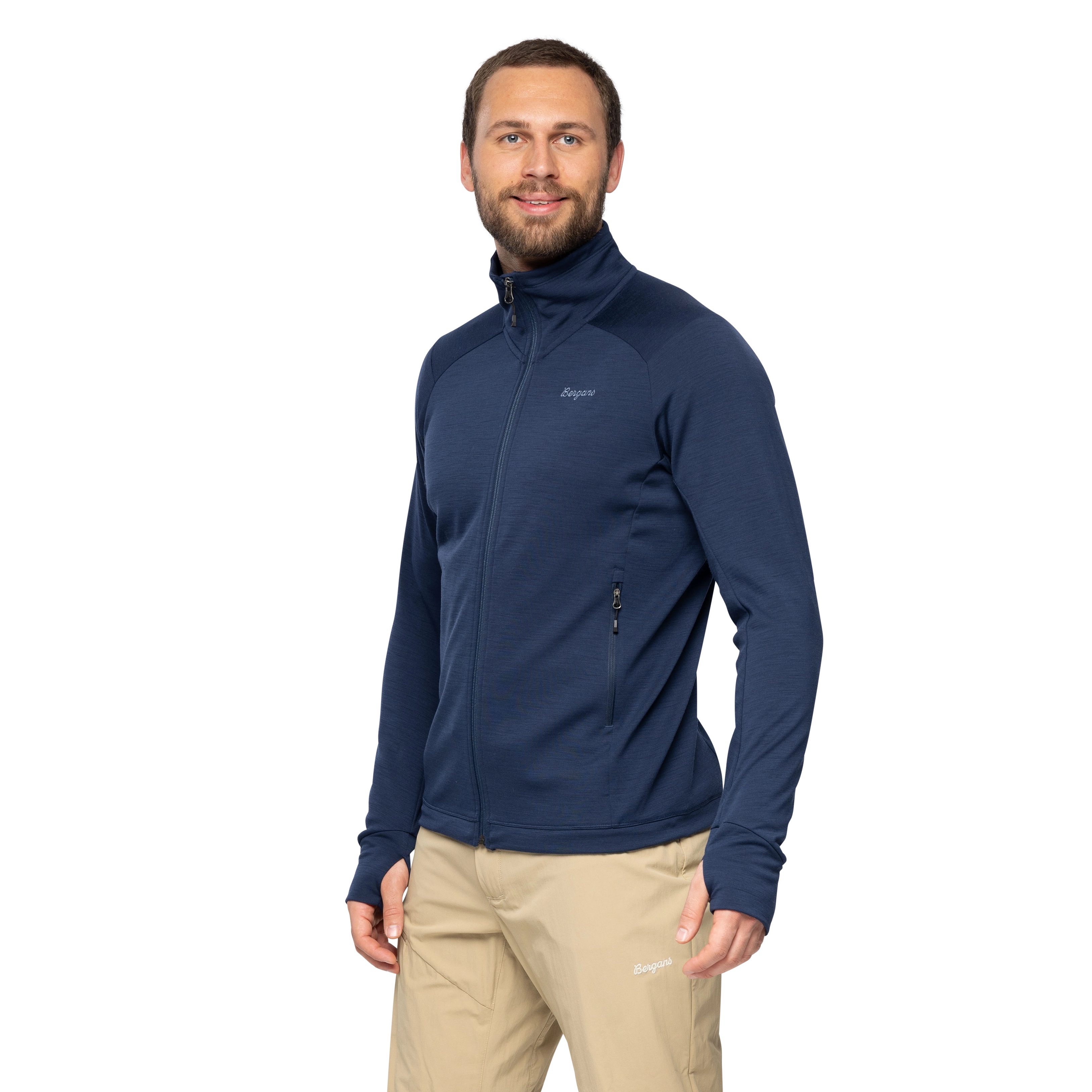 Rabot Merino Tech Midlayer Jacket Men Navy Blue