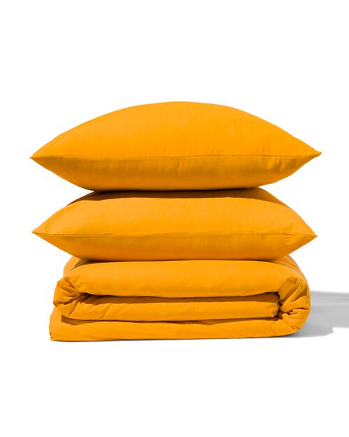 housse de couette en coton doux 240x200/220 jaune ocre
