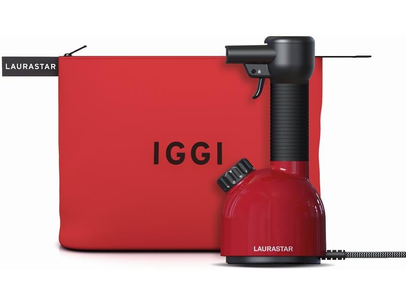 Laurastar Dampfbürste IGGI Travel Edition, Rot Kompakter und eleganter Hygienedampfer