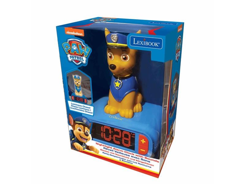 Lexibook Wecker mit Nachtlicht Paw Patrol Chase Digitalwecker für Kinder