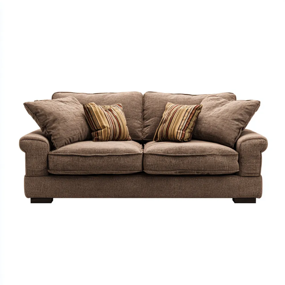 2-Sitzer-Sofa Stoff 200x95x85 cm – Braun – Klassisches Design