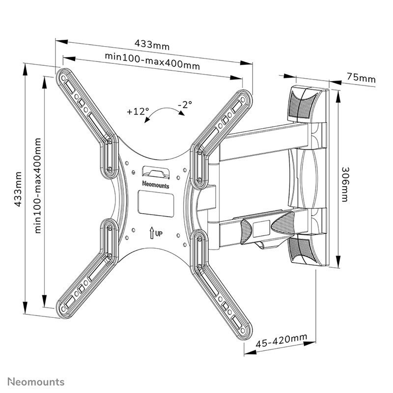 Neomounts full motion TV steun 32-55
