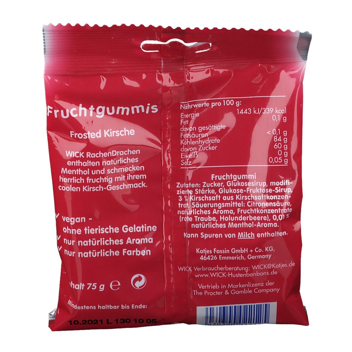 WICK Rachen Drachen Halsgummi Kirsche