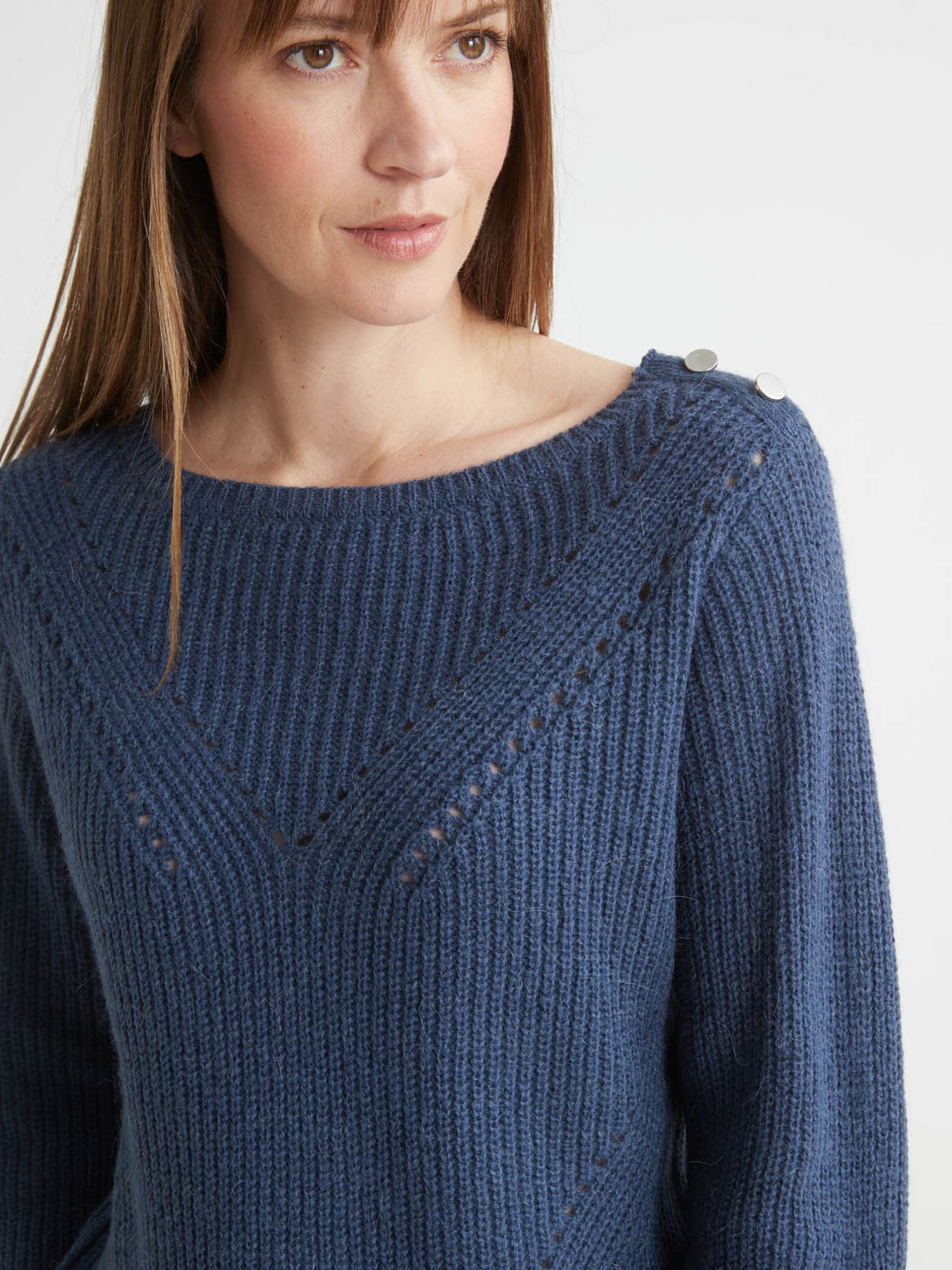 Pull en côtes perlées