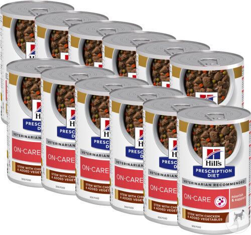 Hill's Pet Nutrition Prescription Diet On-Care Ragoût Canine Poulet Et Légumes Boîtes 12x354g