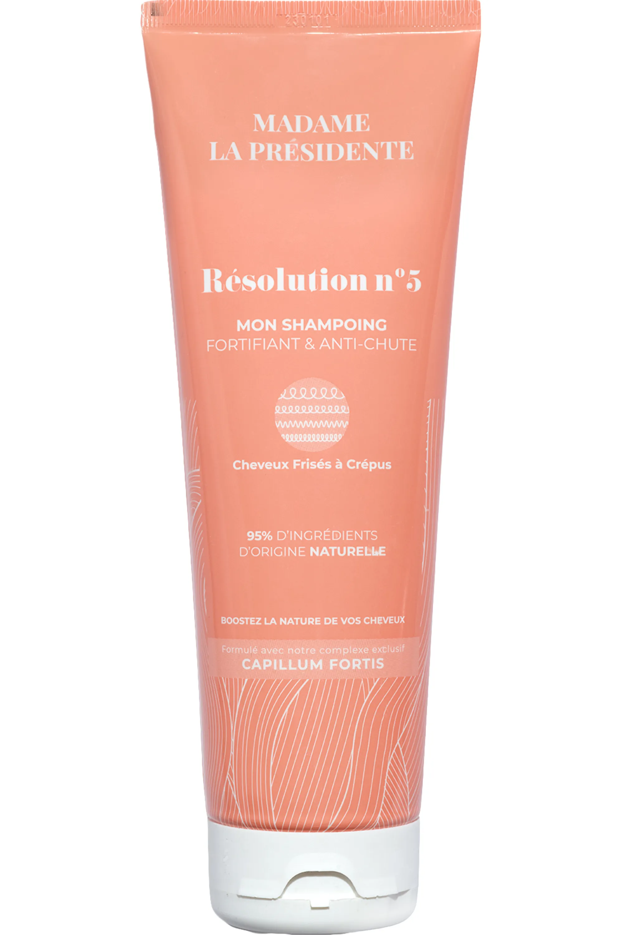 Madame La Présidente Shampoing fortifiant anti-chute cheveux frisés à crépus Résolution N°5
