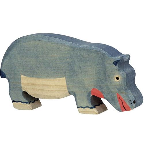 Holztiger nijlpaard 19 cm