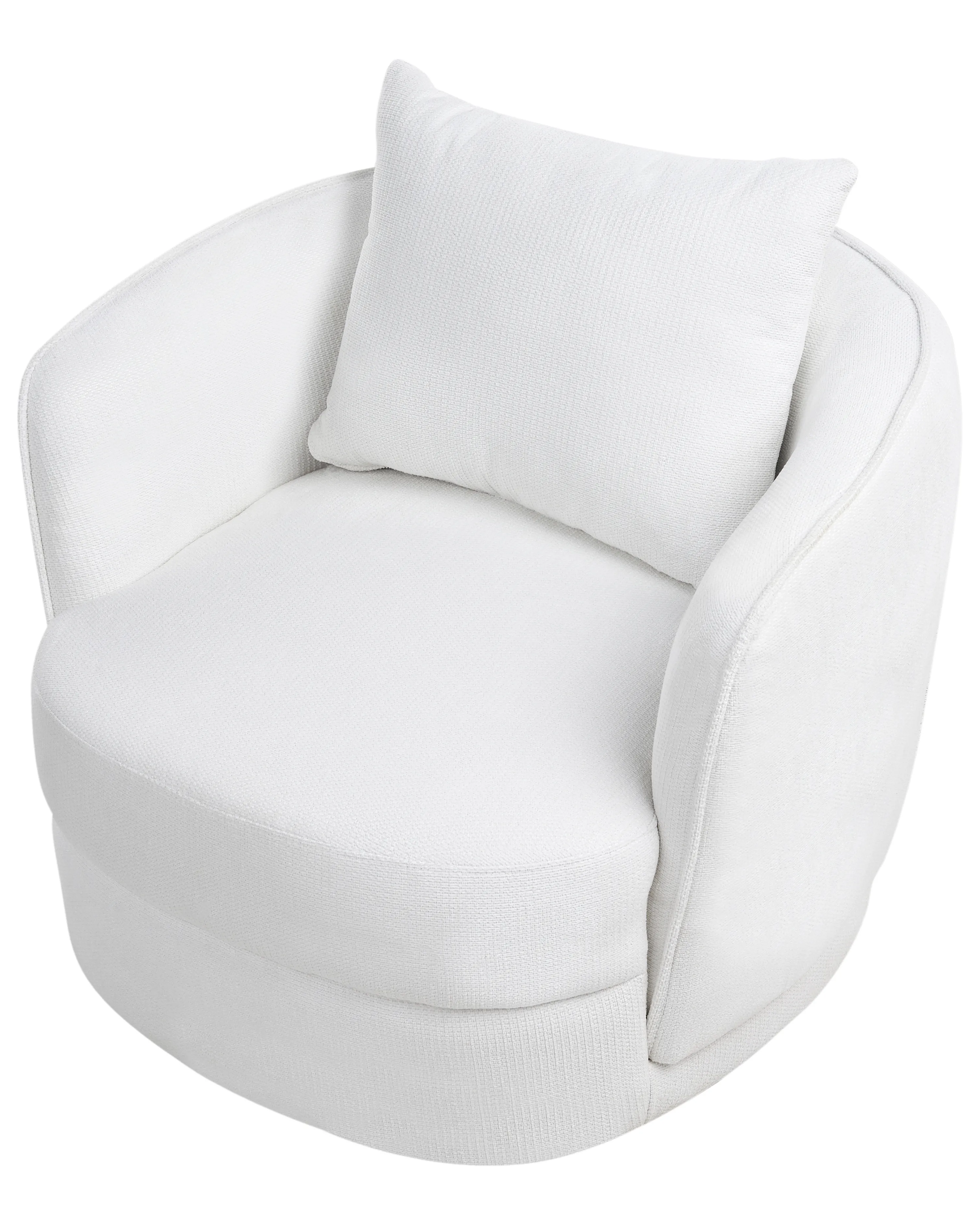 Draaifauteuil ANDALEN Stof Gebroken wit