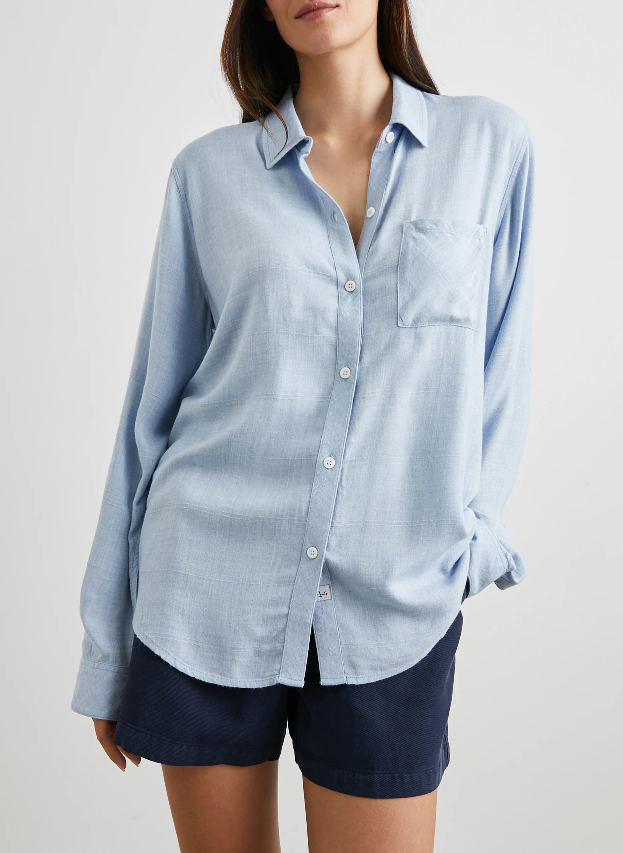 HUNTER - Chemise droite à carreaux | Bleu