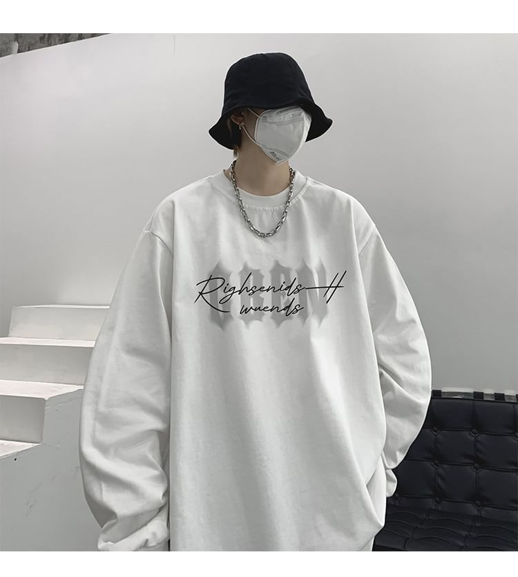 blastealle - Sweatshirt met ronde hals en letterprint