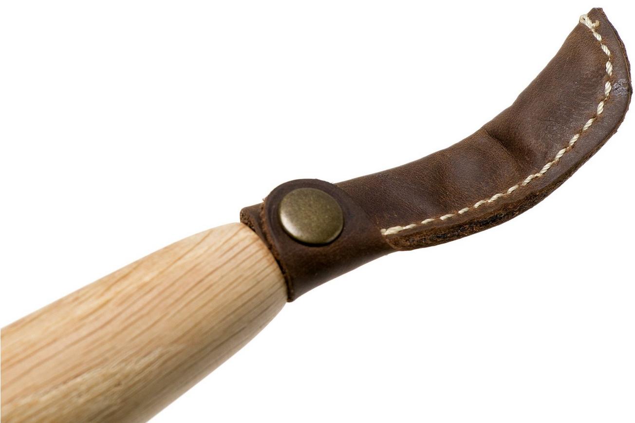BeaverCraft Open Curve Hook Knife SK4S, rechtshandig lepelmes met schede