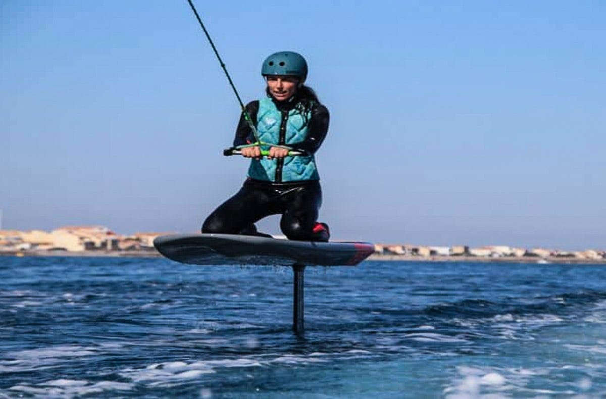 Wakefoiling in Südfrankreich