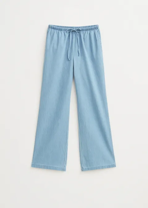 Chambray broek blauw (BLW.USM)