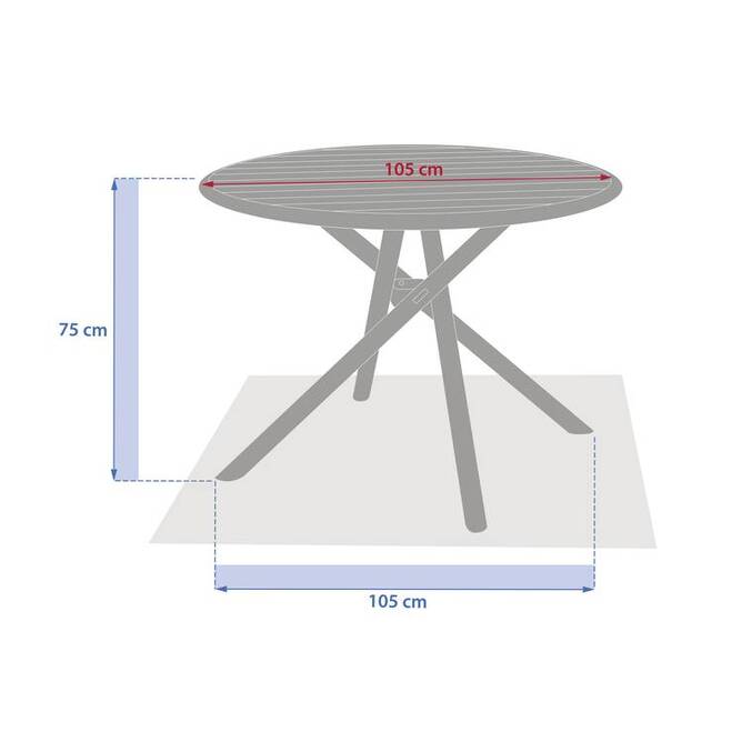 Table de jardin ronde NEBULLIA Vert laurier