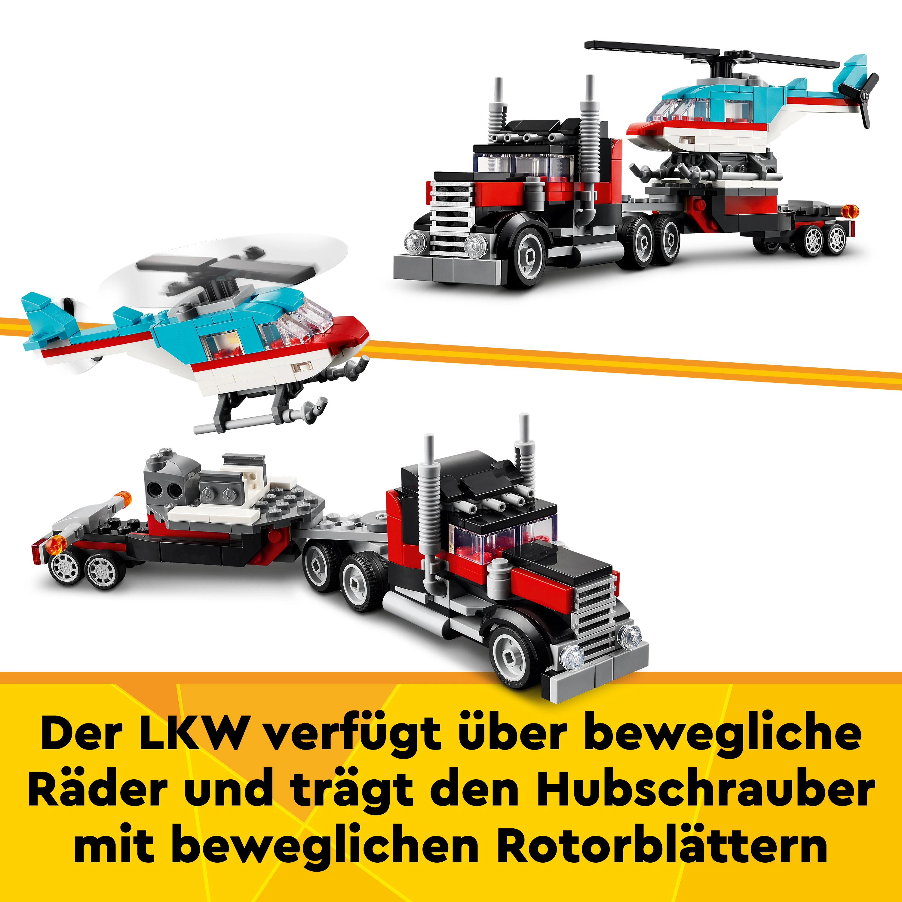LEGO® Creator 31146 TIEFLADER MIT HUBSCHRAUBER
