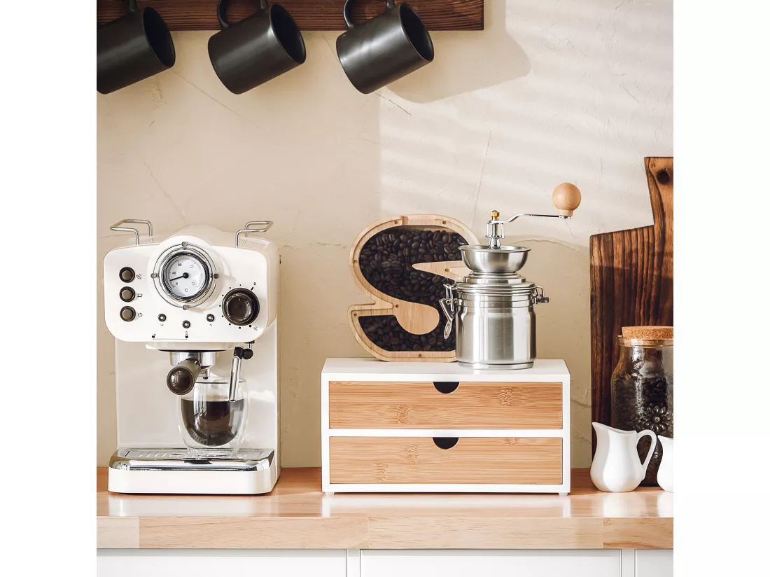 Boîte De Rangement À 2 Tiroirs Porte-capsules Nespresso Distributeur Boîte À Capsules, Frg180-wn