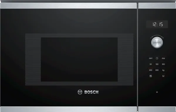 Bosch Serie | 6 BFL524MS0 - Mikrobølgeovn - til indbygning - 20 liter - 800 W - rustfrit stål