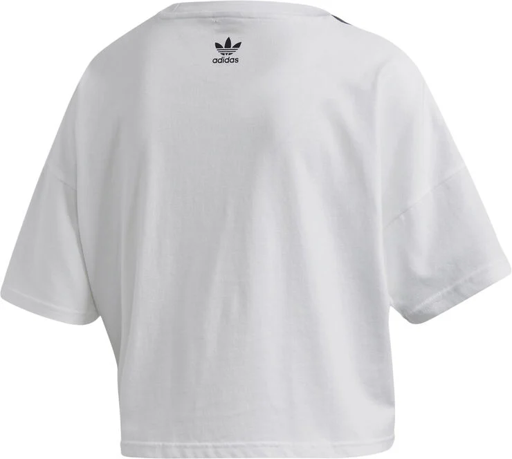 adidas Large Logo Cropped T-Shirt Hvid