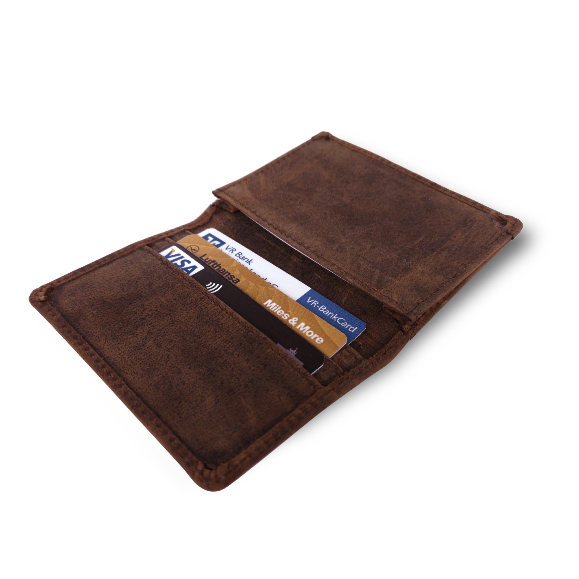 Kreditkartenhalter aus Büffelleder, braun, B 10 cm, L 7,6 cm günstig bestellen
