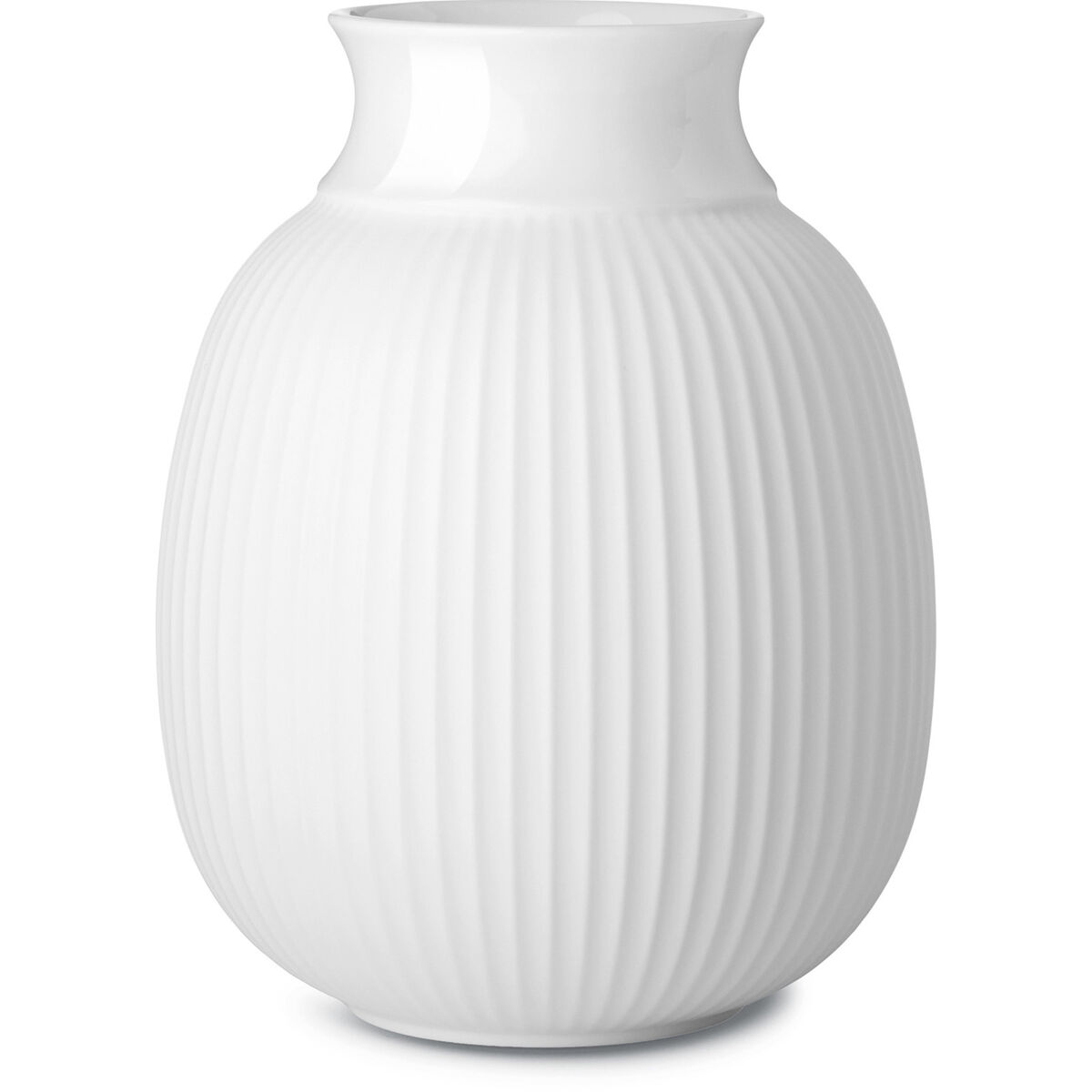 Porcelæn Curve Vase 12,5 cm. hvit håndlaget porselen