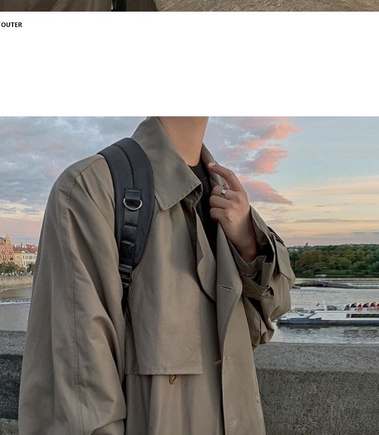 DragonRoad - Trenchcoat met dubbele rij knopen