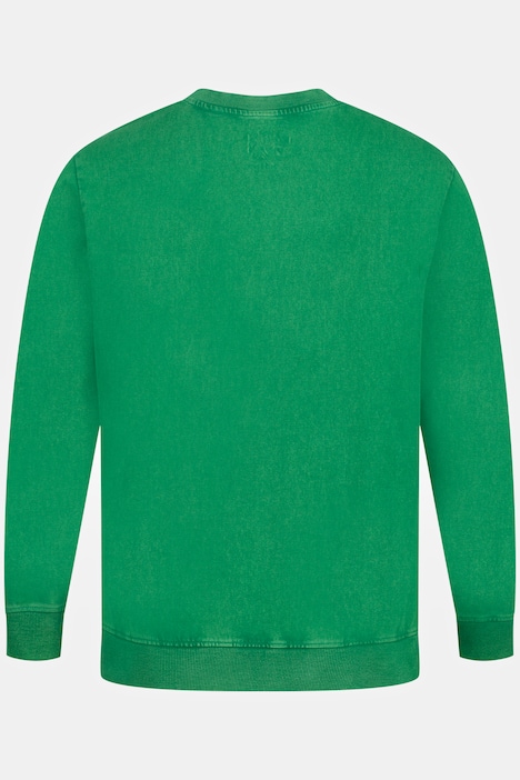 Sweatshirt, leichte Qualität, Bauchfit, acid washed, bis 8XL