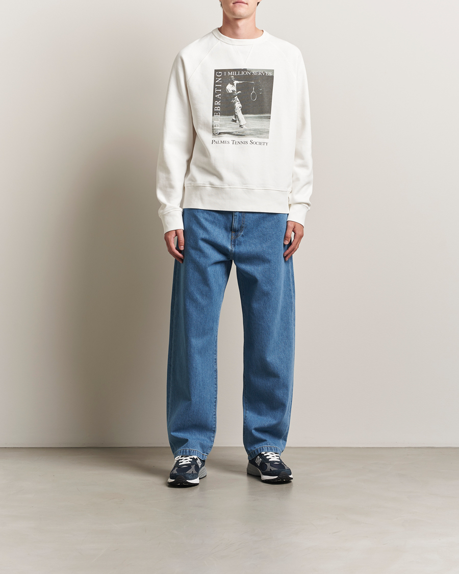 Palmes Raglan Sweatshirt White