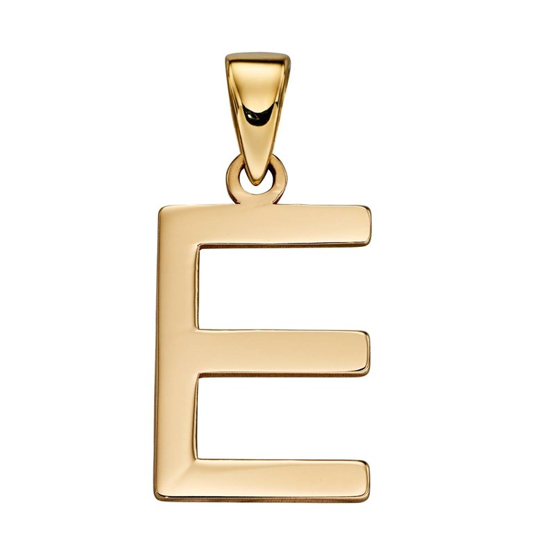 Collier lettre E en or 375/1000