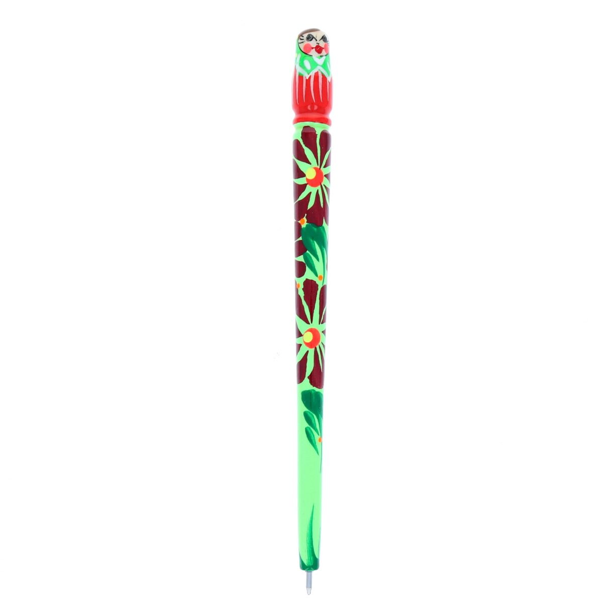 Stylo matriochka en bois peint Petit toi